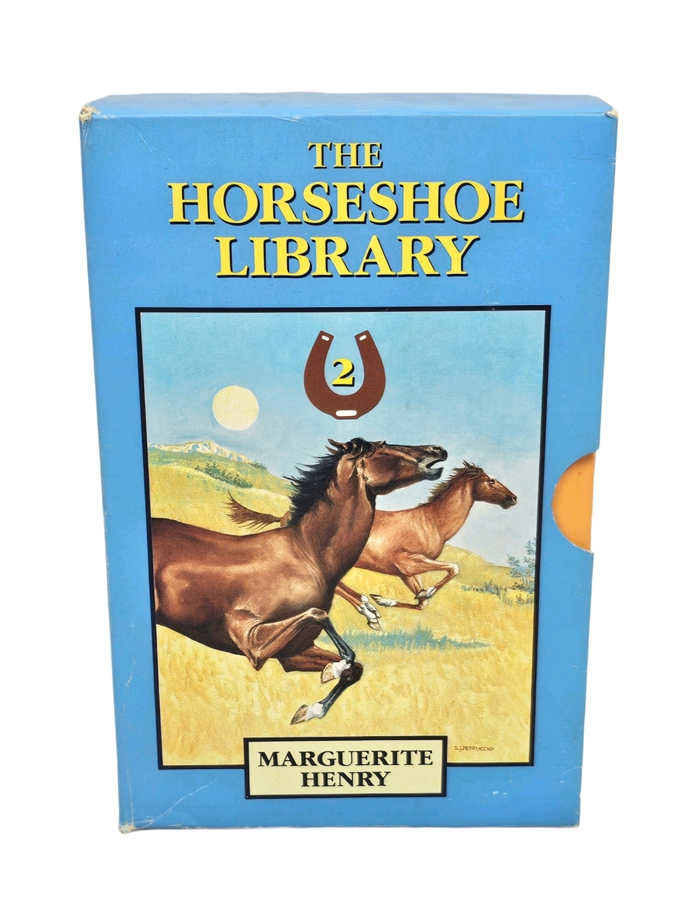 Vintage Marguerite Henry Horseshoe Library Box Set #2 Checkerboard Press 4 Books